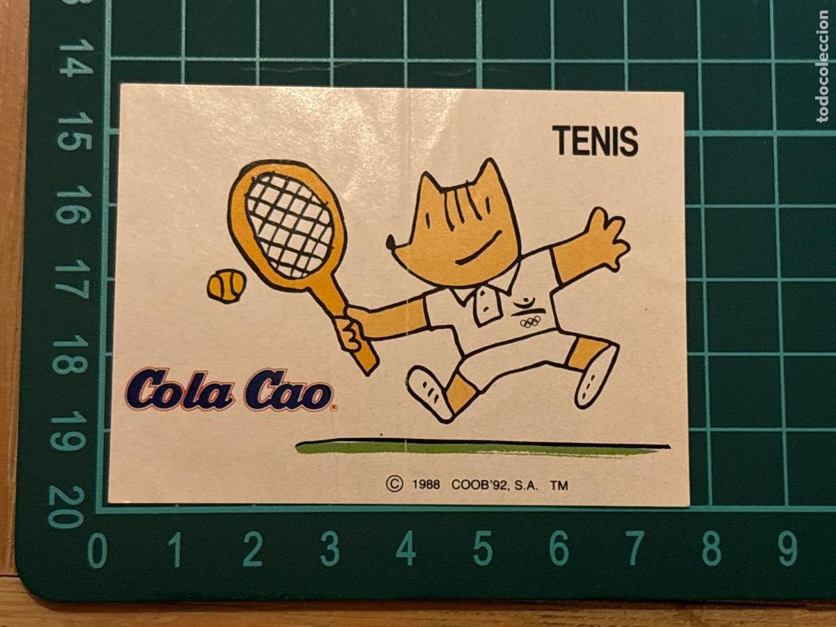 Pegatinas de colecci&oacute;n: B2. (17) PEGATINA TENIS CROMO ADHESIVO DE COLA CAO DE COBI OLIMPIADAS BARCELONA 1992