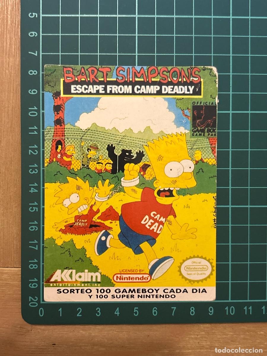 Pegatinas de colecci&oacute;n: B2. (17) TARJETA MATUTANO N 11 BART SIMPSONS ESCAPE FROM CAMP DEADLY