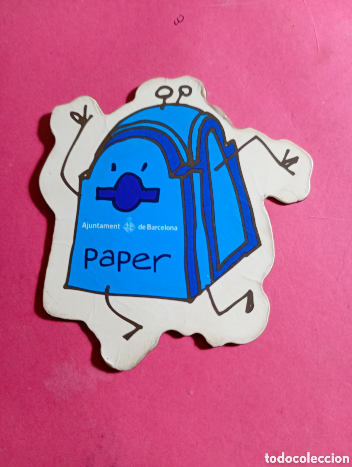 Pegatinas de colecci&oacute;n: IM,AN NEVERA CONTAINER BLAU PER A PAPER AZUL PAPEL