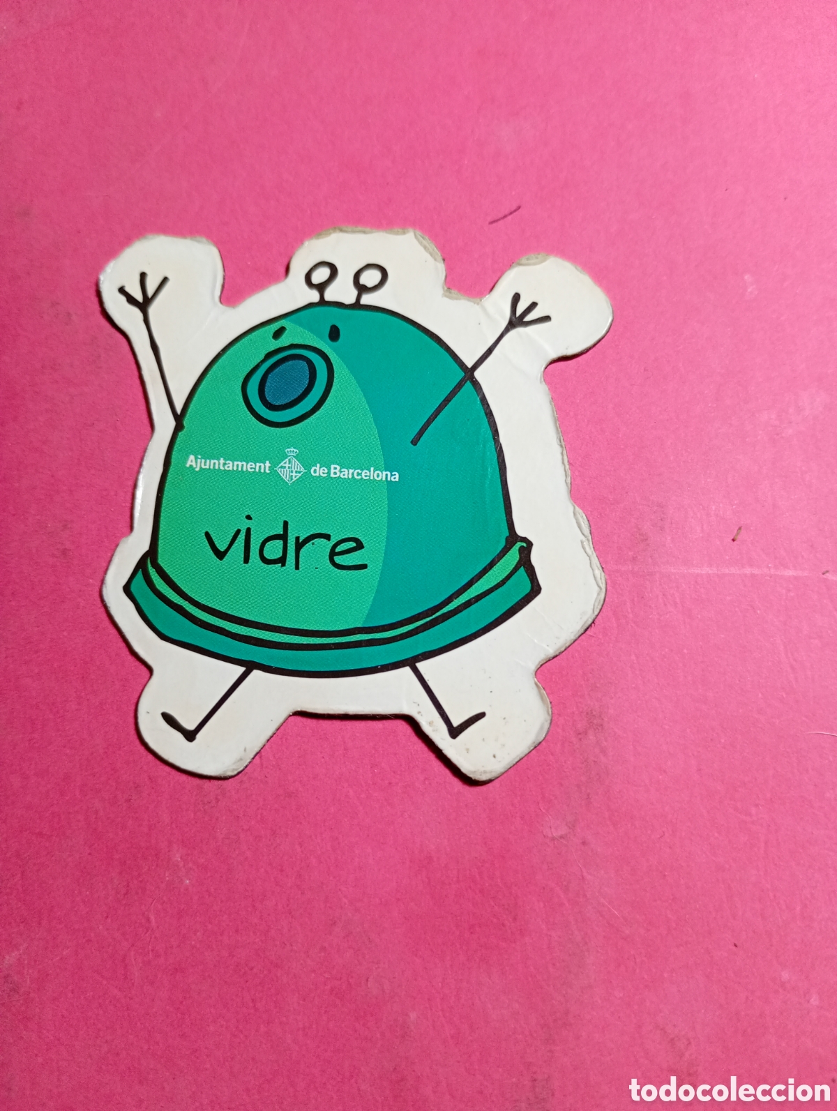 Pegatinas de colecci&oacute;n: IIM,AN NEVERA CONTAINER VERD VIDRE VERDE CRISTAL VIDRIO