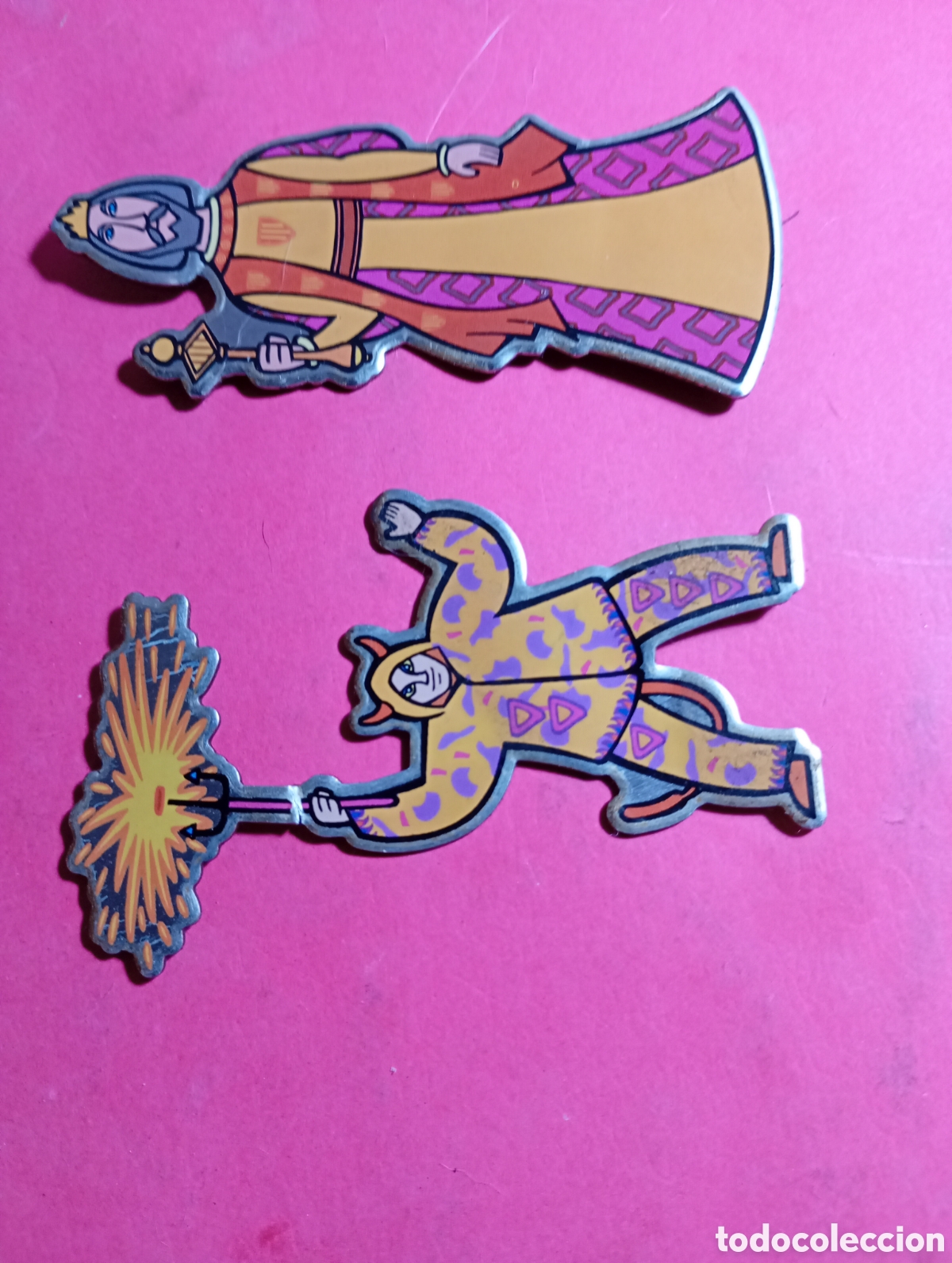 Pegatinas de colecci&oacute;n: IIMAN NEVERA lote de dos personajes dibujos animados