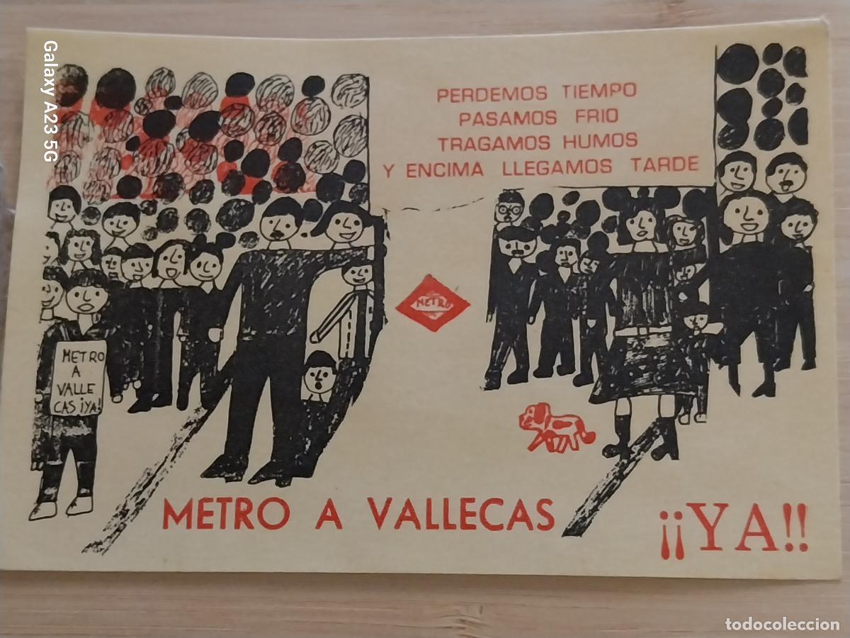 Sammlung von Aufklebern: METRO A VALLECAS PEGATINA VINTAGE 8.2 CMS SIN PEGAR POLITICO SOCIAL11.5X7.8 CM *