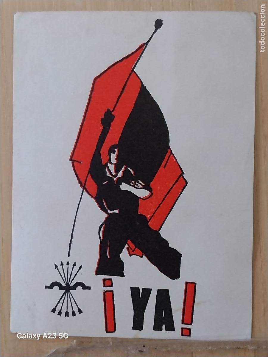 Autocollants de collection: FALANGE YA PEGATINA YUGO FLECHAS 11.3X8.5 CSM POLITO SINDICAL TRANSICION *