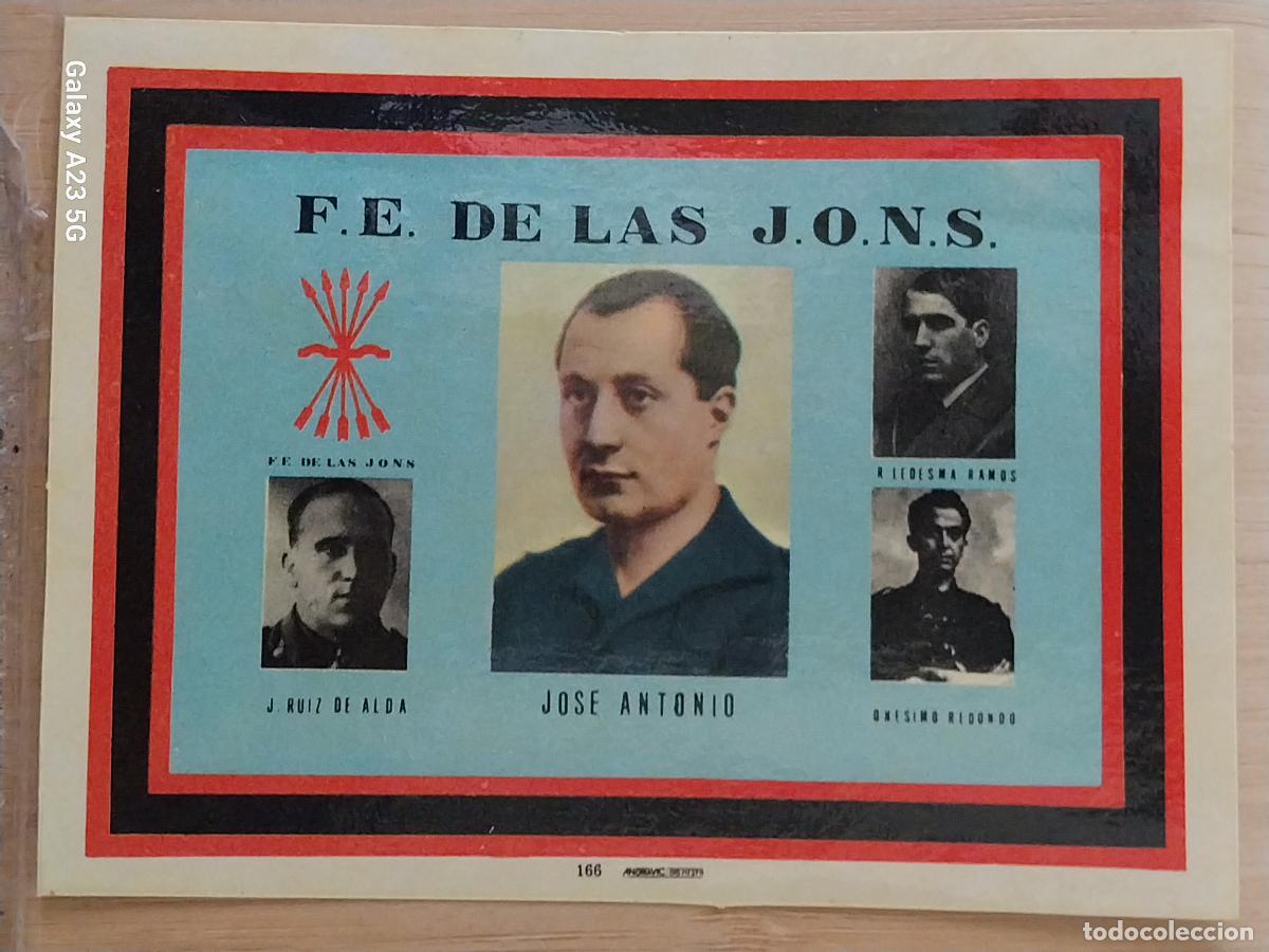 Pegatinas de colecci&oacute;n: FALANGE FE JONS PRIMO RIVERA PEGATINA YUGO FLECHAS 12X9 CSM POLITO SINDICAL TRANSICION *