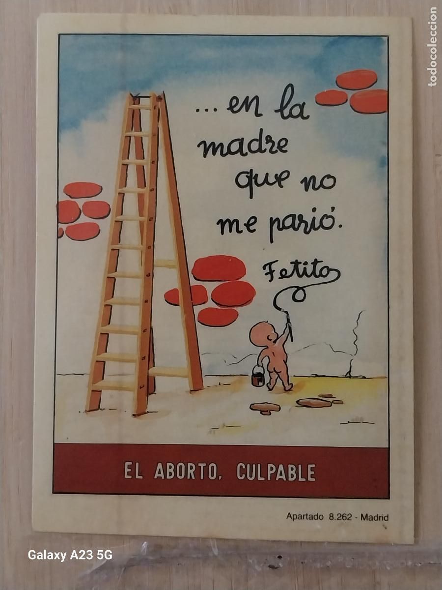 Pegatinas de colecci&oacute;n: ABORTO CULPABLE PEGATINA 9.5X7 CSM POLITO SINDICAL TRANSICION