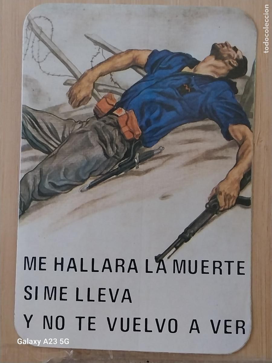 Pegatinas de colecci&oacute;n: ME HALLARA LA MUERTE SI ME LLEVA FALANGE PEGATINA POLITICO SOCIAL TRANSICI&Oacute;N 11X7.5 CM