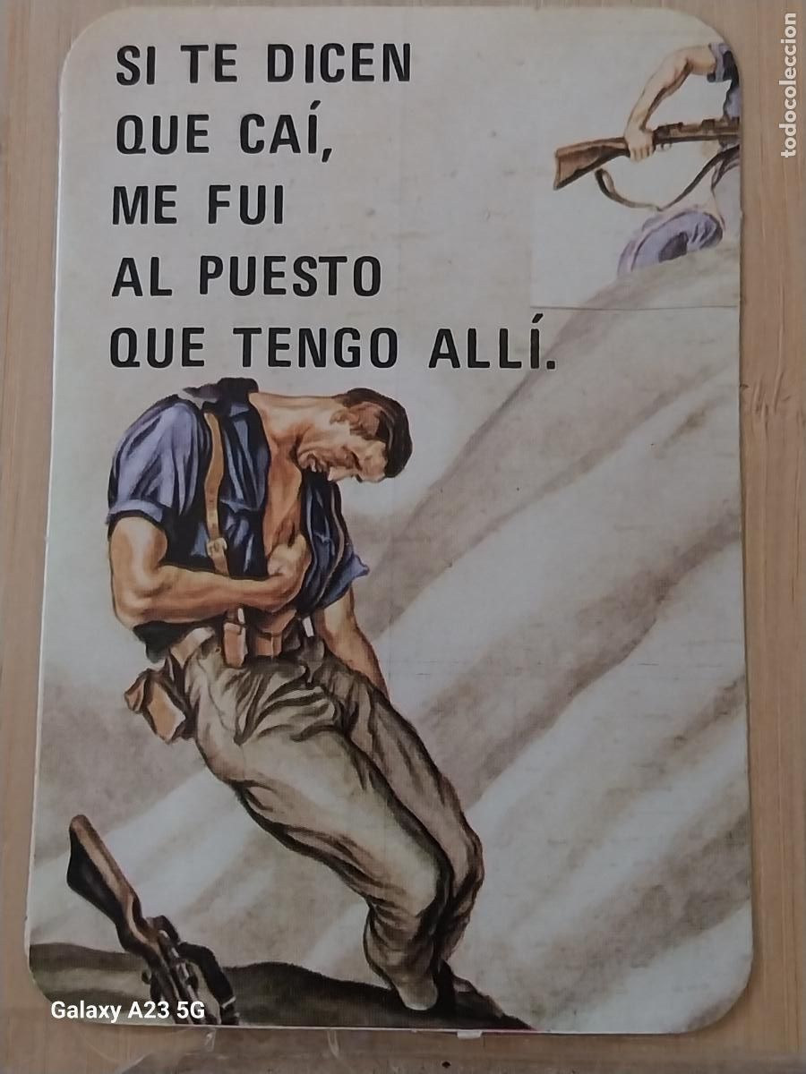 Pegatinas de colecci&oacute;n: SI TE DICEN QUE CAI .. FALANGE PEGATINA POLITICO SOCIAL TRANSICI&Oacute;N 11X7.5 CM