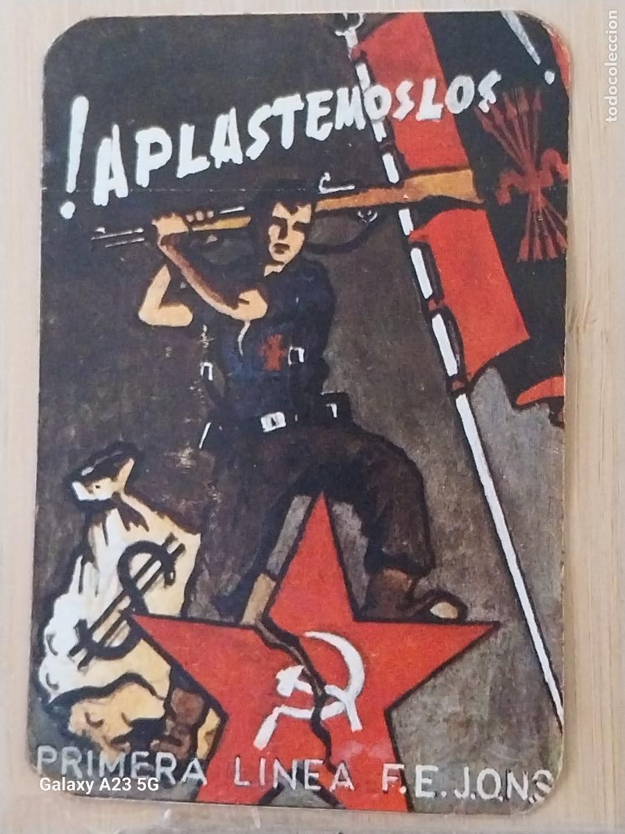 Pegatinas de colecci&oacute;n: FALANGE E JONS APLASTEMOSLOS PEGATINA POLITICO SOCIAL 11X7.5 CM TRANSICION