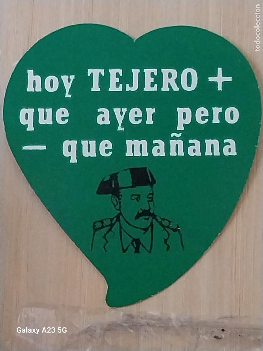 Pegatinas de colecci&oacute;n: TEJERO + QUE AYER MENOS QUE MA&Ntilde;ANA PEGATINA 7X6.3 CMS VINTAGE CORAZON