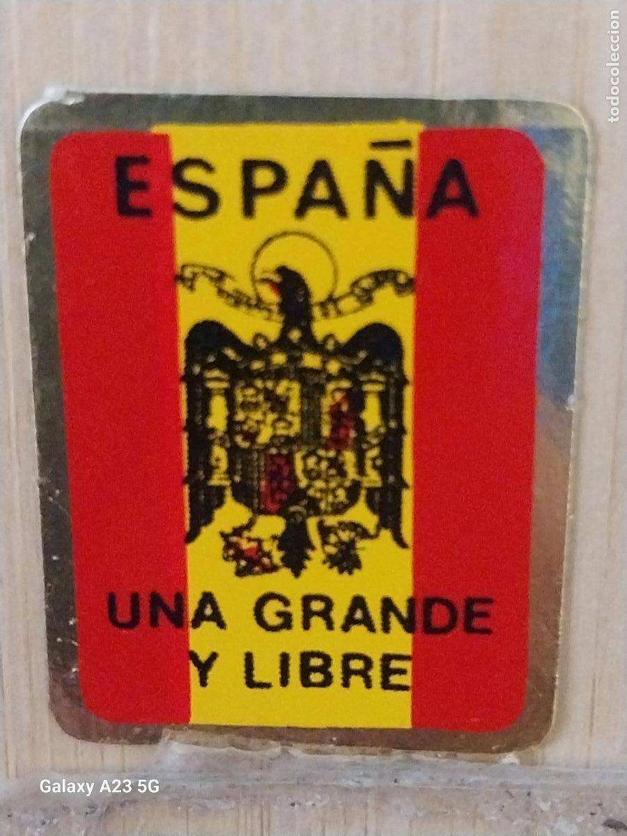 Pegatinas de colecci&oacute;n: AGUILA SAN JUAN ESPA&Ntilde;A UNA GRANDE LIBRE PEGATINA 3.2X2.1 CMS * VINTAGE POLITICO SINDICAL TRANSICION