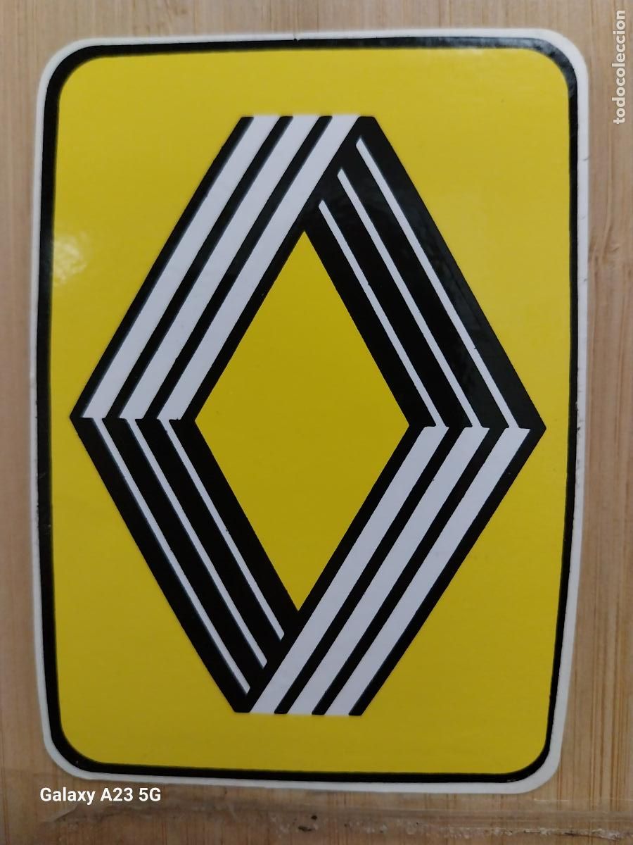 Pegatinas de colecci&oacute;n: RENAULT PEGATINA ADHESIVO VINILO A&Ntilde;OS 70 ORIGINAL 9.2X6.5 CMS SIN PEGAR NUNCA LOGO