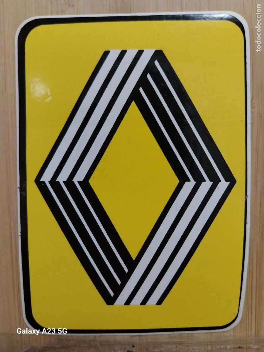 Pegatinas de colecci&oacute;n: RENAULT PEGATINA ADHESIVO VINILO A&Ntilde;OS 70 ORIGINAL 9.2X6.5 CMS SIN PEGAR NUNCA LOGO *