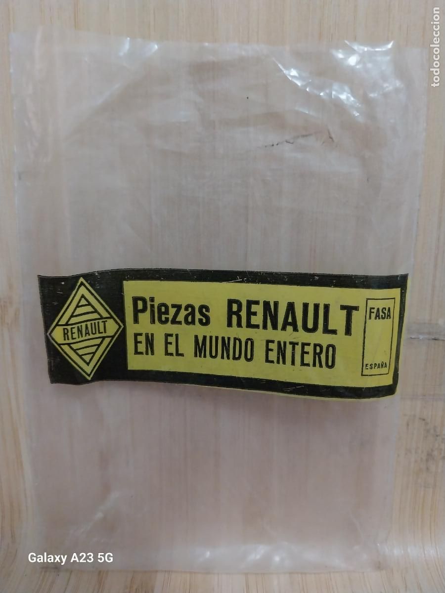 Pegatinas de colecci&oacute;n: RENAULT FASA ESPA&Ntilde;A BOLSA ORIGINAL PARA PIEZAS A&Ntilde;OS 70 ORIGINAL 12.2X9 CMS