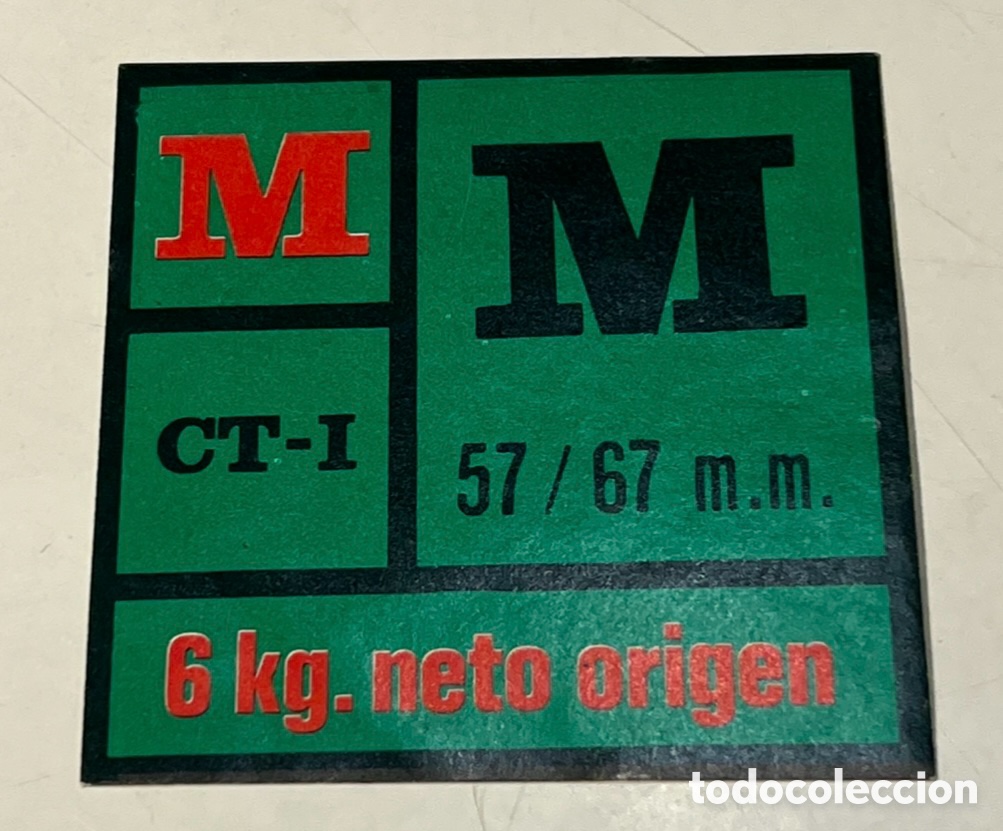 Pegatinas de colecci&oacute;n: Pegatina. Peso de mercanc&iacute;as. A&ntilde;os 70.