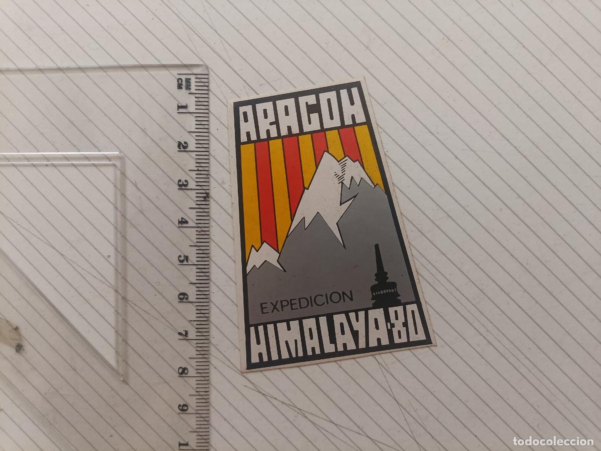 Pegatinas de colecci&oacute;n: Pegatina - Alta Monta&ntilde;a - Expedici&oacute;n Himalaya 80 - A&ntilde;o 1980 - Arag&oacute;n - 5,5 x 7 ctm