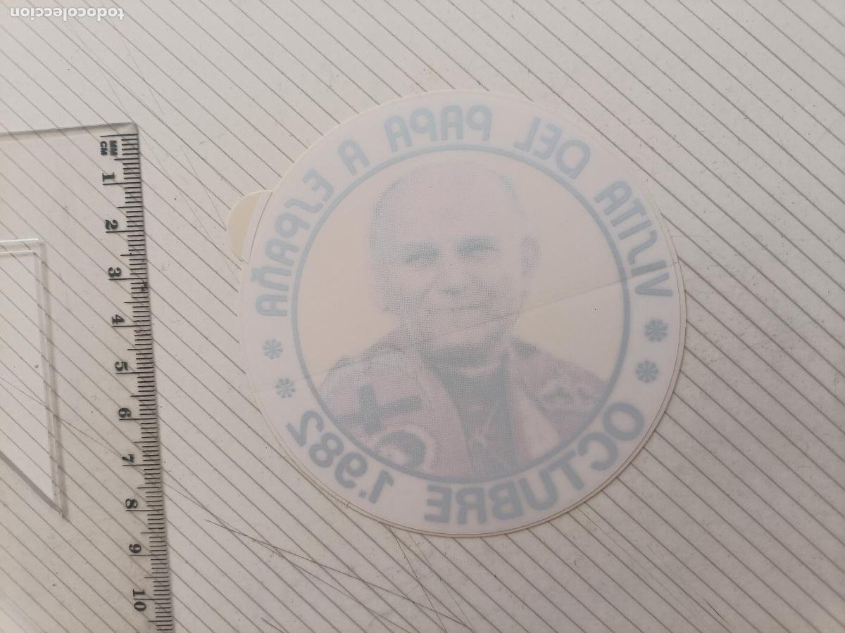 Pegatinas de colecci&oacute;n: Pegatina Viaje a Espa&ntilde;a del Papa Juan Pablo II