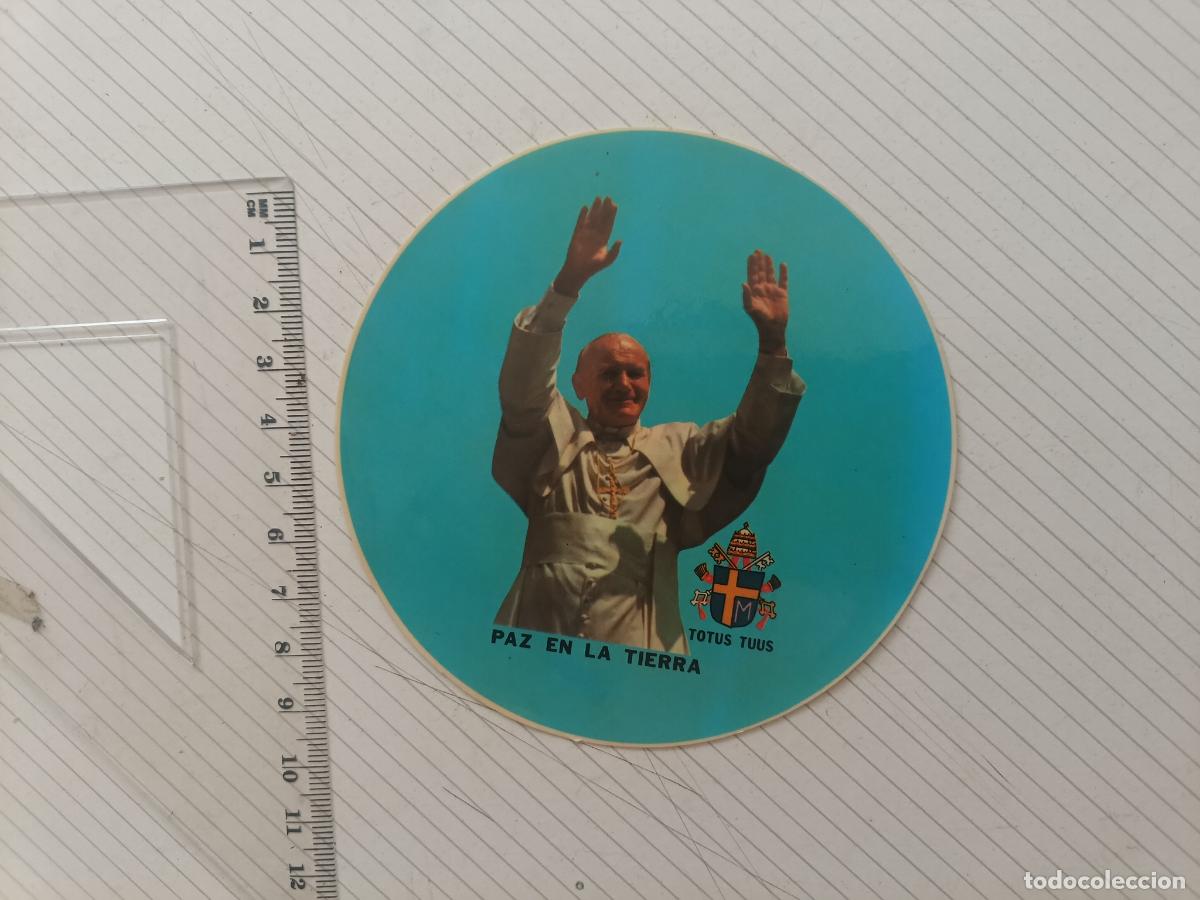 Pegatinas de colecci&oacute;n: Pegatina Viaje a Espa&ntilde;a del Papa Juan Pablo II