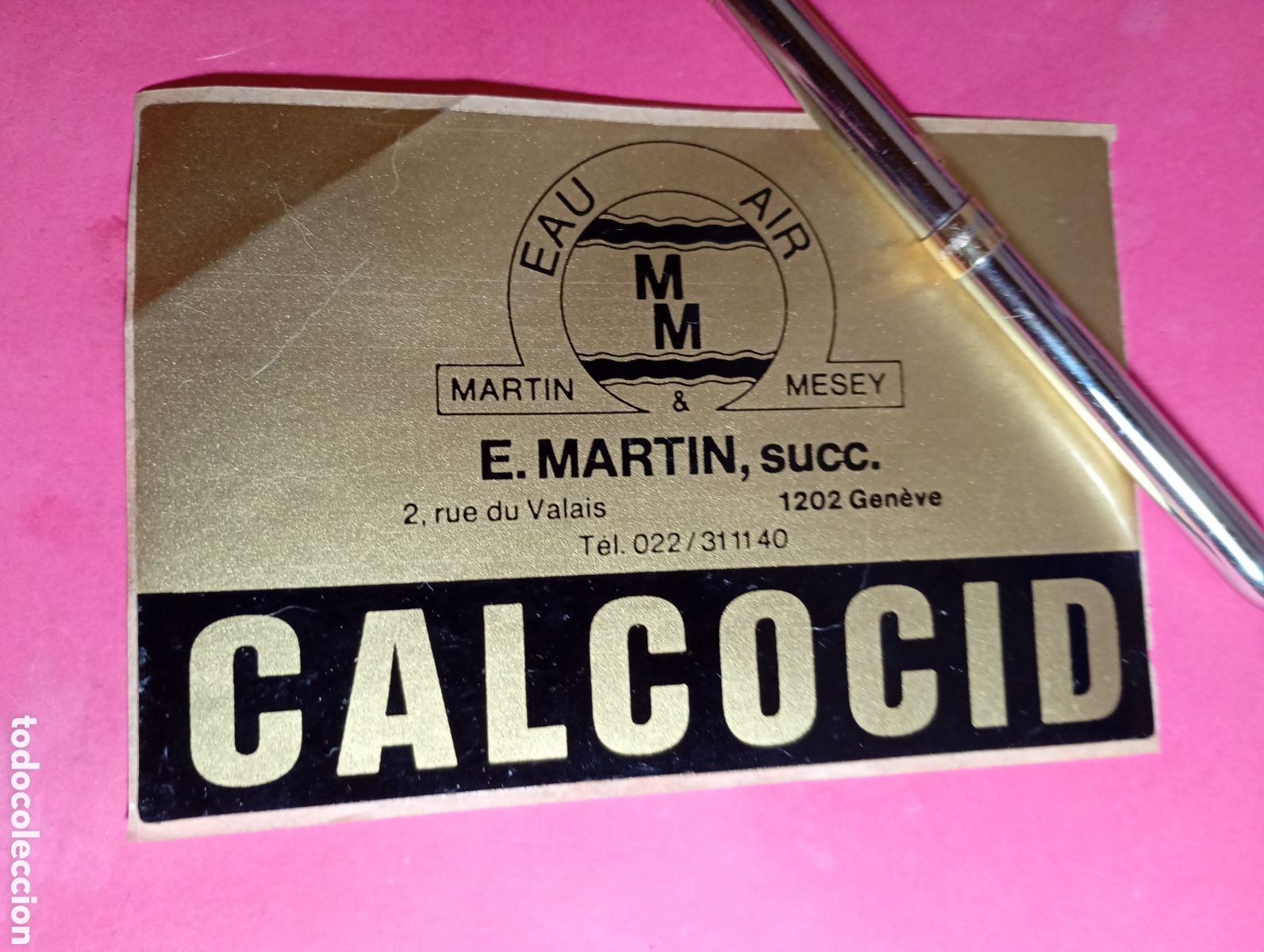 Pegatinas de colecci&oacute;n: GENEVE GINEBRA RARA CALCOCID Y CALEFACCION E, MARTIN