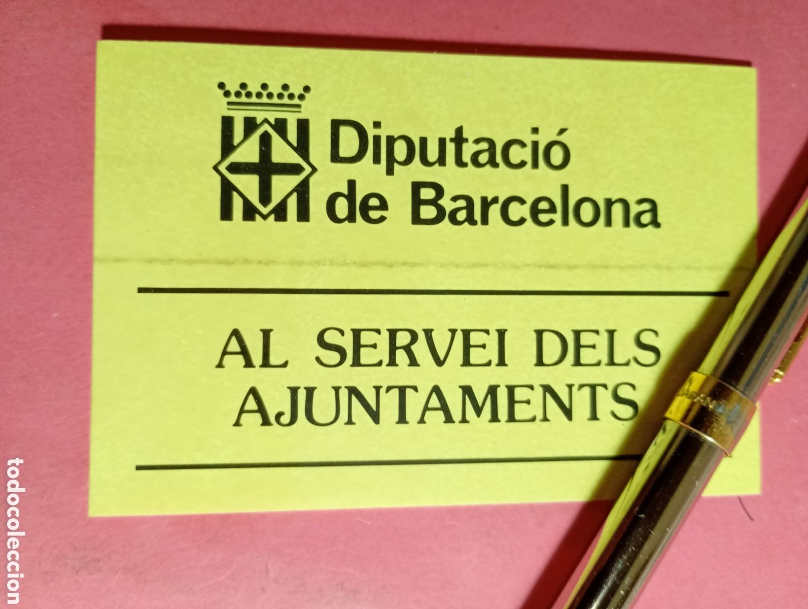 Pegatinas de colecci&oacute;n: DIPUTACIO DE BARCELONA AL SERVEI DELS AJUNTAMENTS PEGATINA B/N
