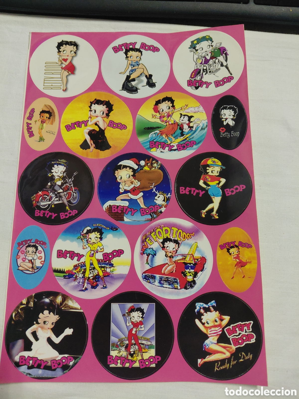 Pegatinas de colecci&oacute;n: LAMINA CON 17 PEGATINAS DE BETTY BOOP