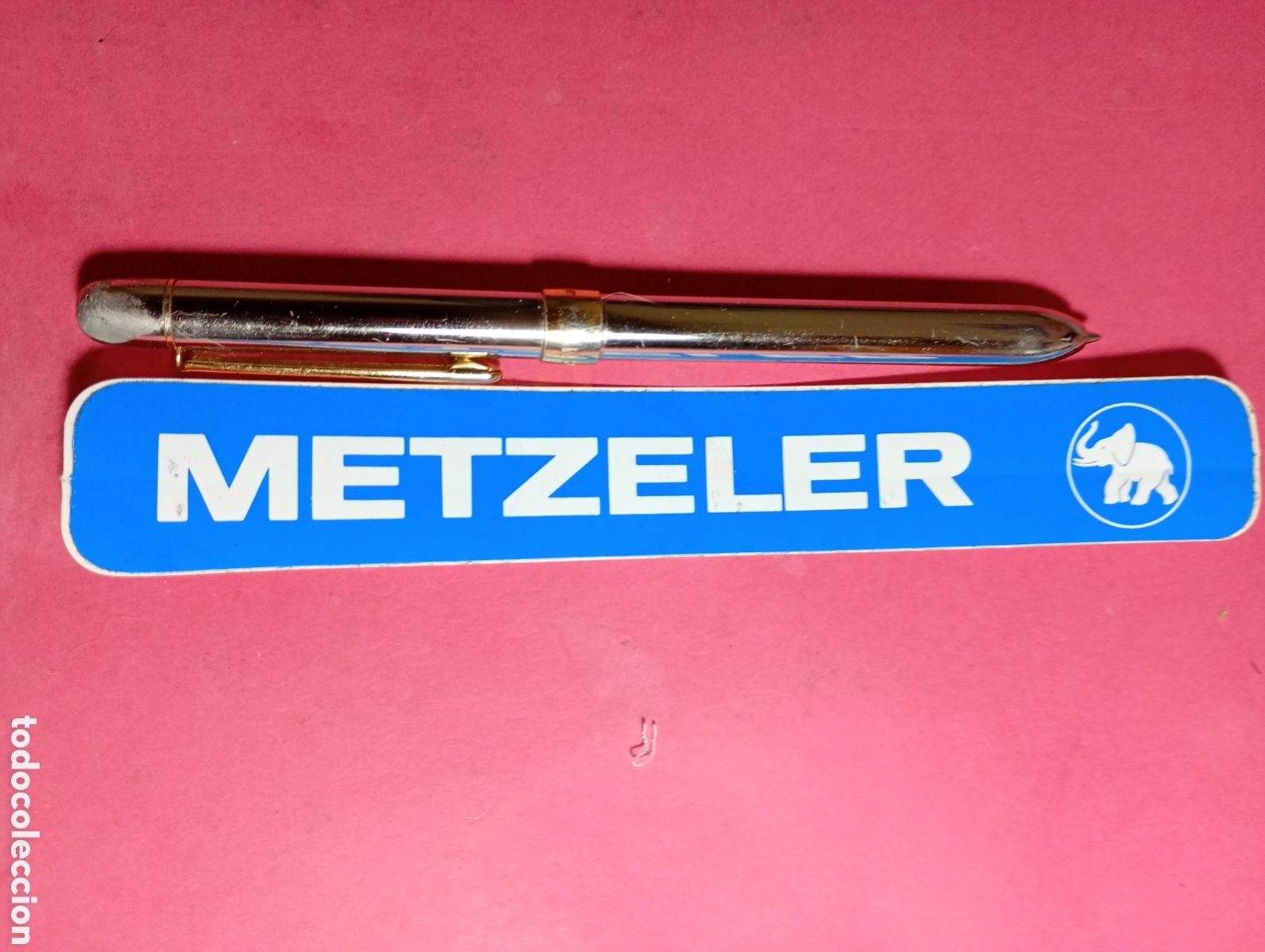 Pegatinas de colecci&oacute;n: LOGO UN ELEFANTE TEXTO ''METZELER'' RARA
