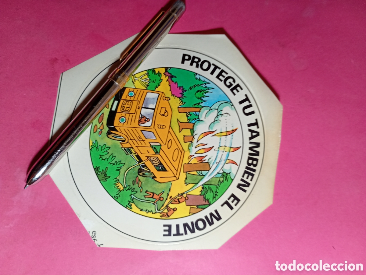 Pegatinas de colecci&oacute;n: PROTEGE TU TAMBIEN EL MONYE PEGATINA CIRCULAR .TOMAR CONSCIENCIA