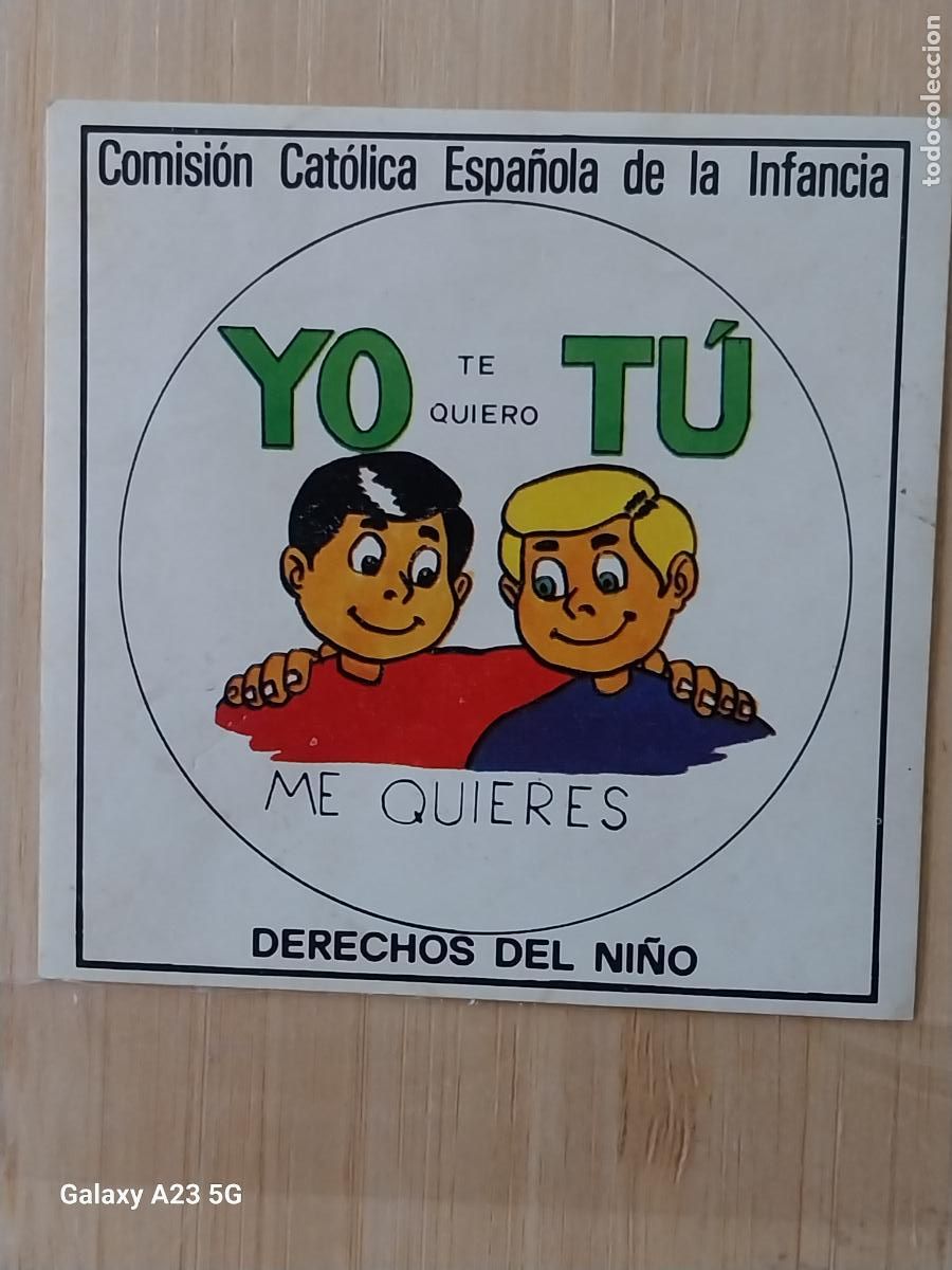 Pegatinas de colecci&oacute;n: COMISION CATOLICA ESPA&Ntilde;OLA DE LA INFANCIA PEGATINA 7.2CMS LADO VINTAGE SIN PEGAR NUNCA