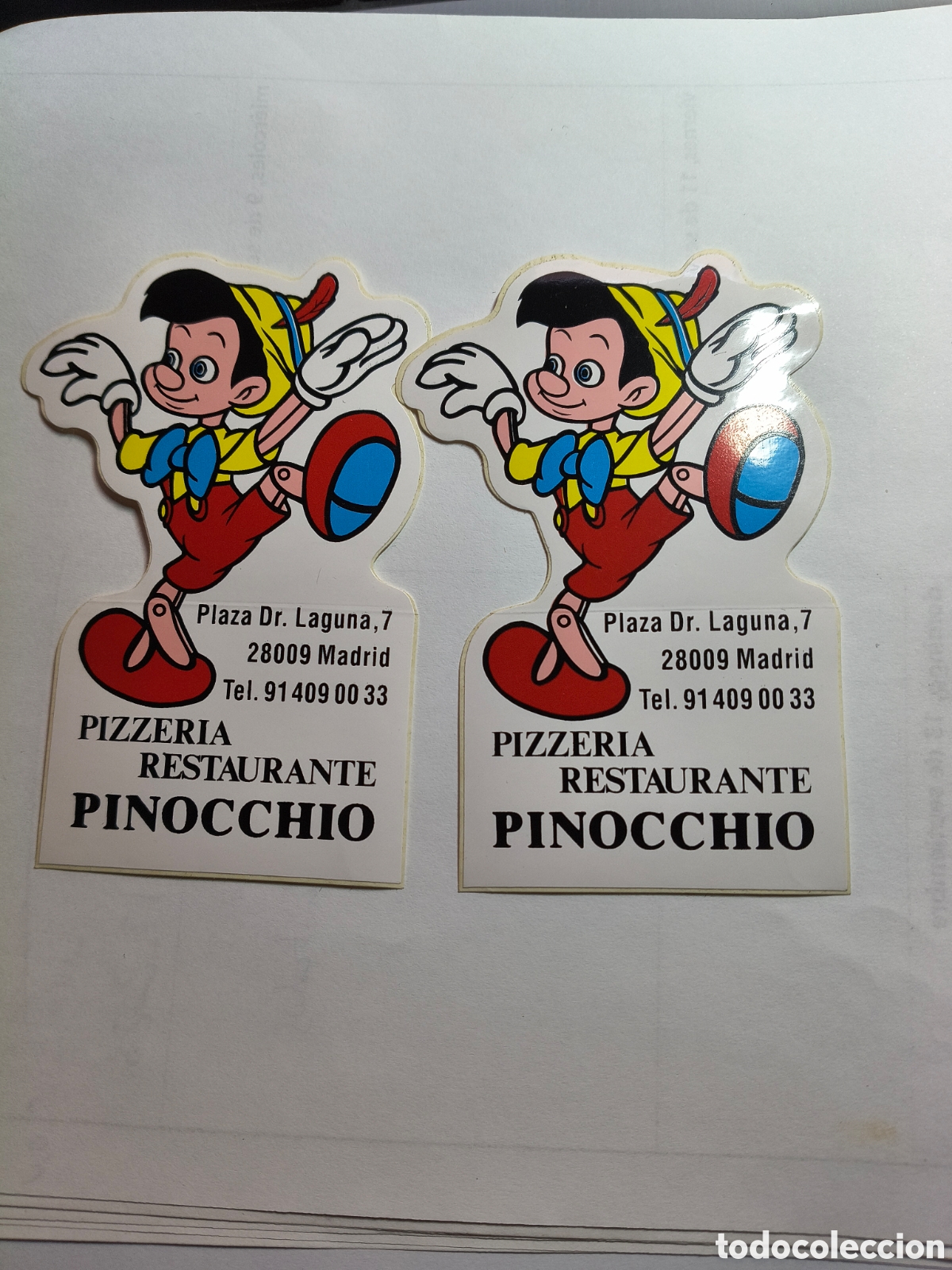 Pegatinas de colecci&oacute;n: Pegatinas Restaurante Pinocchio Madrid