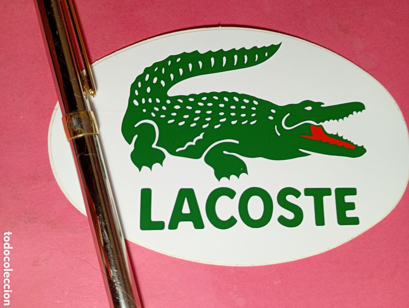 Pegatinas de colecci&oacute;n: ESPLENDIDO Y LIMPIO DISW&Ntilde;O PEGATINA ELIPSE ''LACOSTE``