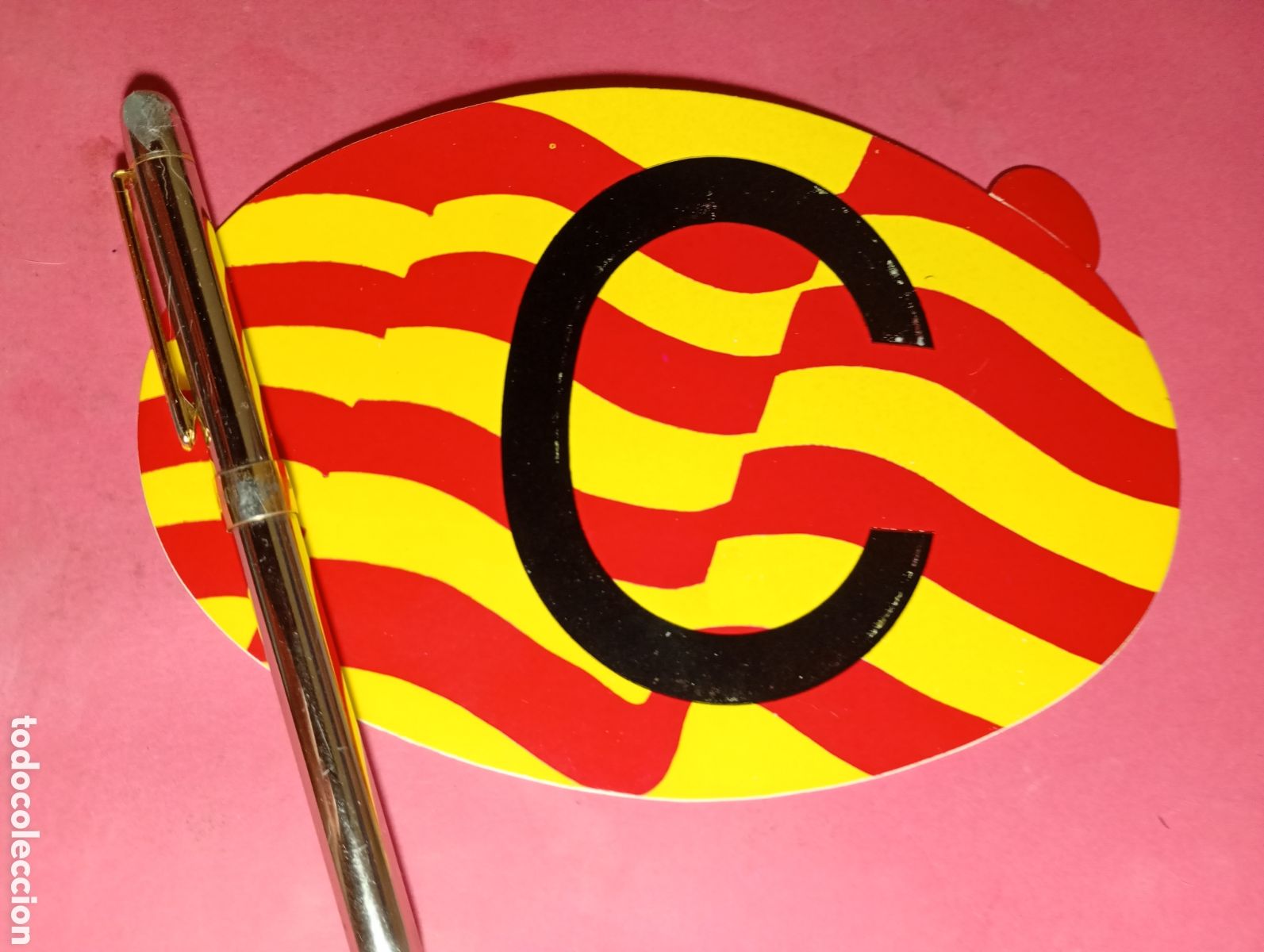 Pegatinas de colecci&oacute;n: PEGATINA PARA COCHE CON SENYERA Y GRAN ''C'' DE CATALUNYA
