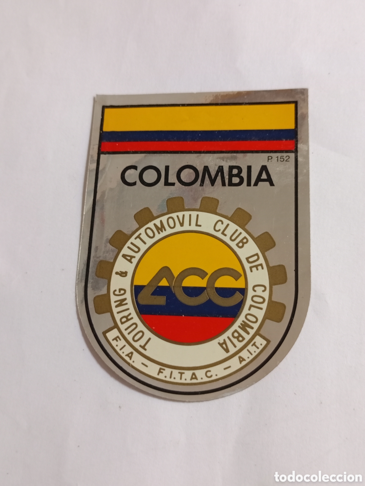 Pegatinas de colecci&oacute;n: Antigua pegatina Touring & Autom&oacute;vil Club de Colombia (ACC).