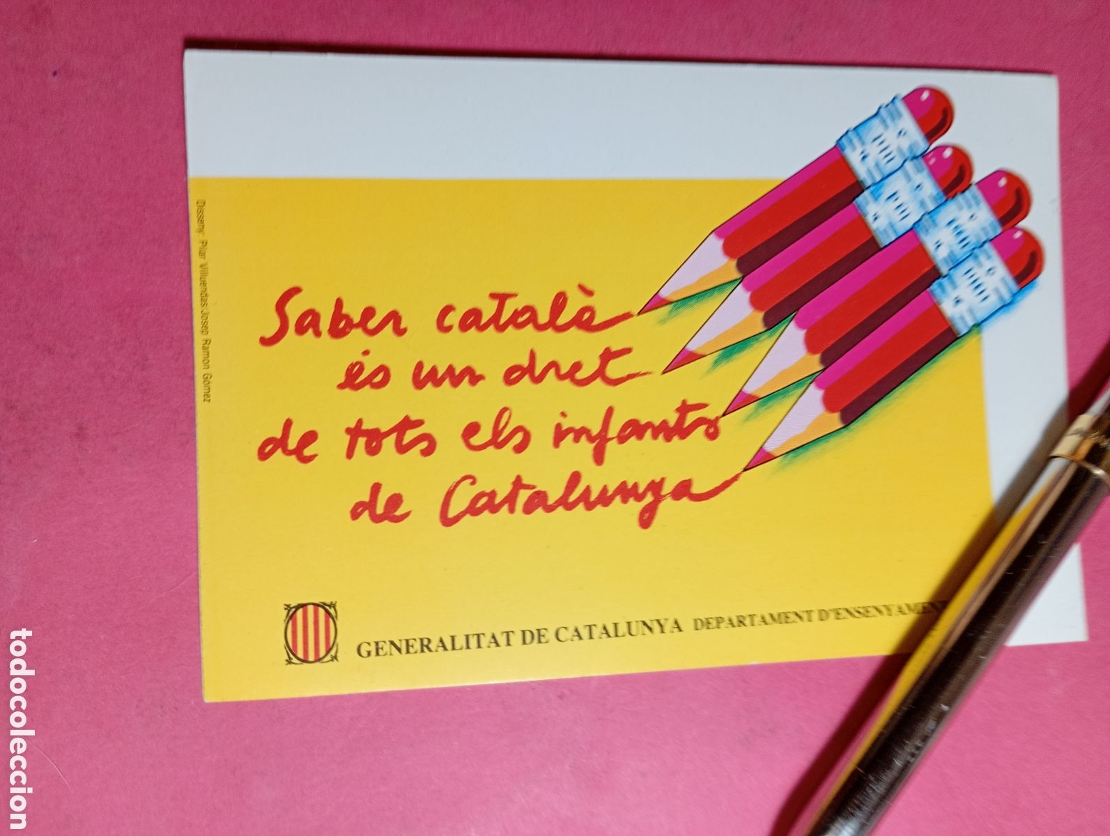 Pegatinas de colecci&oacute;n: SABER CATAL&Agrave; ES UN DRET DE TOTS ELS INFANTS DE CATALUNYA PEGATINA GENERALITAT