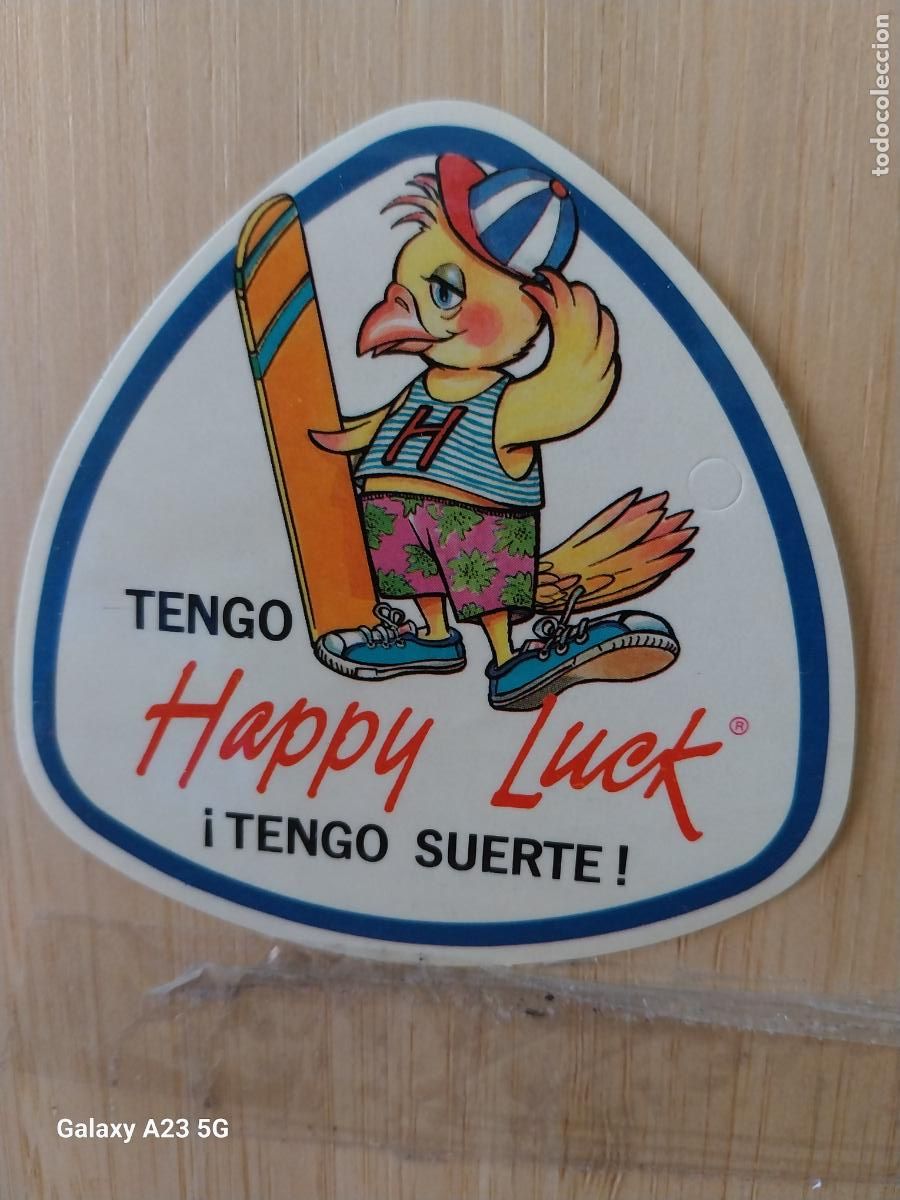 Pegatinas de colecci&oacute;n: HAPPY LUCK PEGATINA VINTAGE 7CMS ALTO