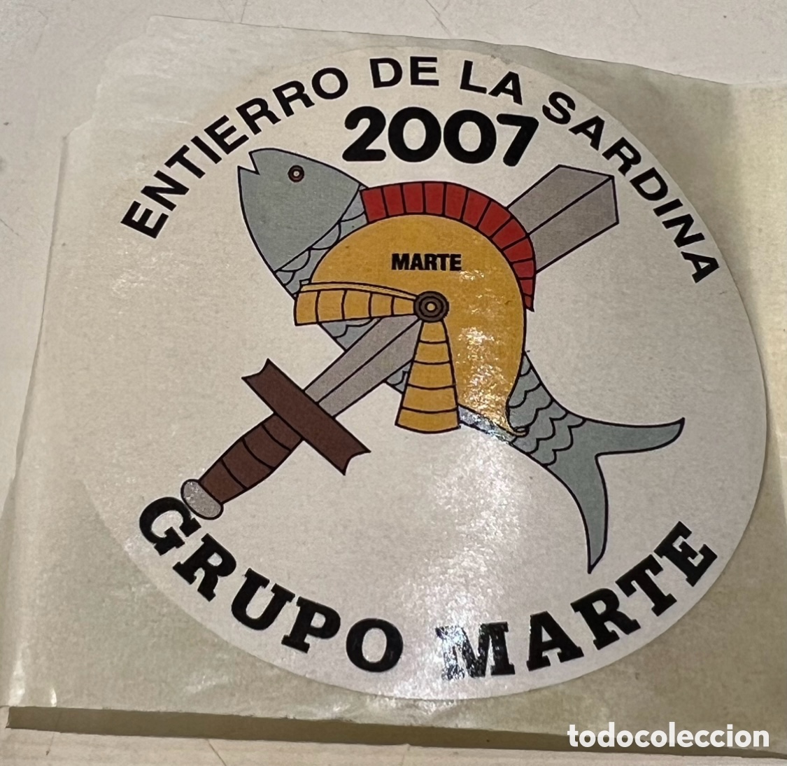 Pegatinas de colecci&oacute;n: Pegatina. Entierro de la Sardina. Grupo Marte. Murcia. 2007.