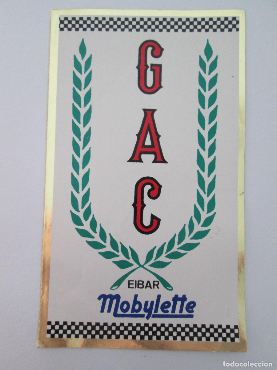 Pegatinas de colecci&oacute;n: PEGATINA GAC - EIBAR - MOBYLETTE - 13X7,5 CM