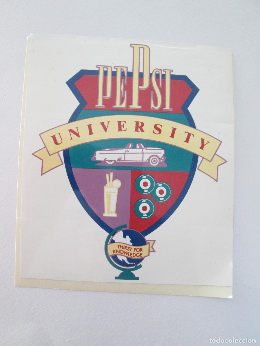 Pegatinas de colecci&oacute;n: PEGATINA PEPSI UNIVERSITY - THIRST FOR KNOWLEDGE - 12X10