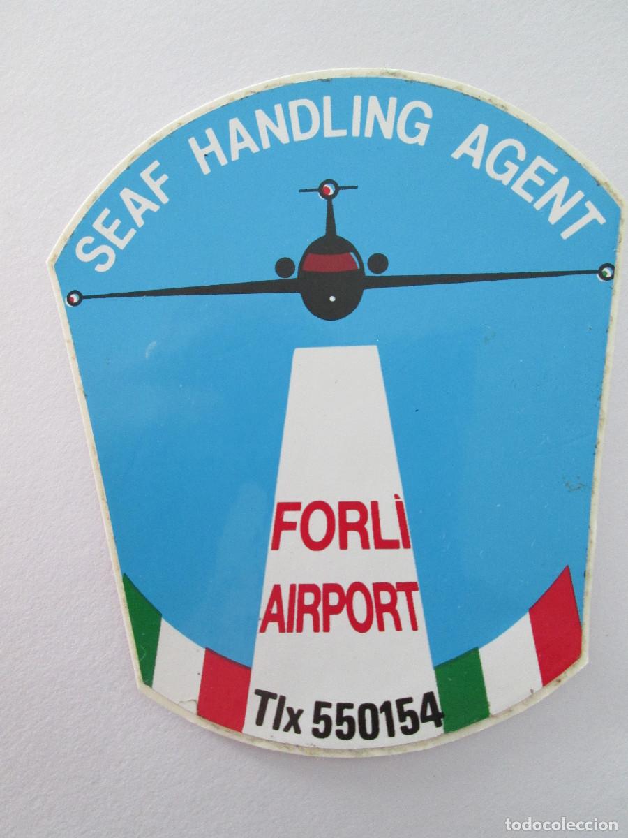 Pegatinas de colecci&oacute;n: PEGATINA FORLI AIRPORT - SEAF HANDLING AGENT - 10X8,5
