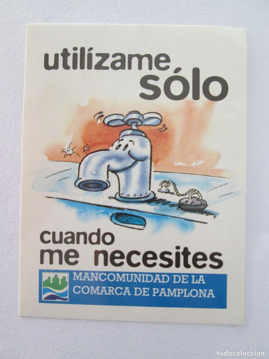 Pegatinas de colecci&oacute;n: PEGATINA MANCOMUNIDAD DE LA COMARCA DE PAMPLONA -UTILIZAME SOLO CUANDO ME NECESITES (GRIFO AGUA) 8X6