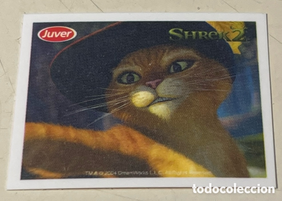 Pegatinas de colecci&oacute;n: Pegatina. SHREK2. Publicidad Juver. Murcia. 2004.