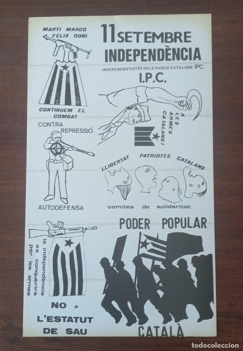 Pegatinas de colecci&oacute;n: Hoja con pegatina politica antigua catalana