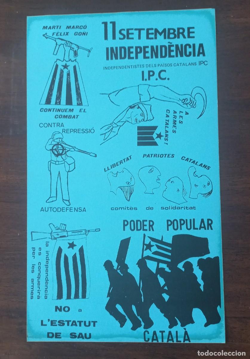 Pegatinas de colecci&oacute;n: Hoja con pegatina politica antigua catalana