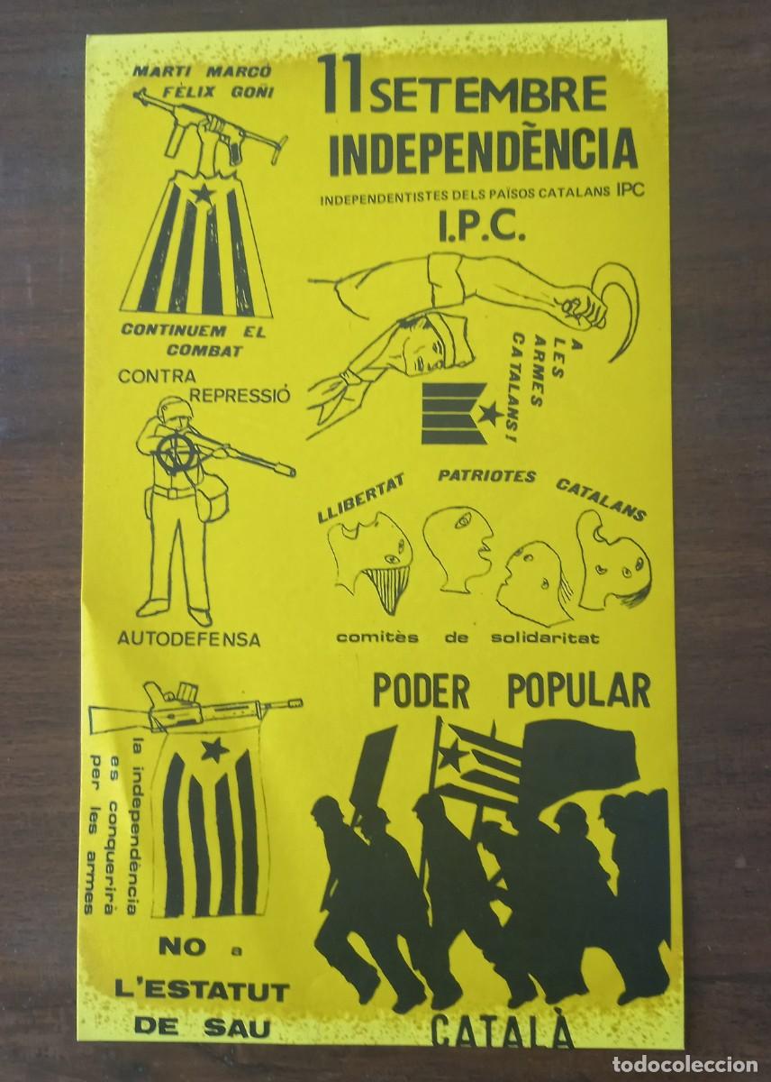 Pegatinas de colecci&oacute;n: Hoja con pegatina politica antigua catalana