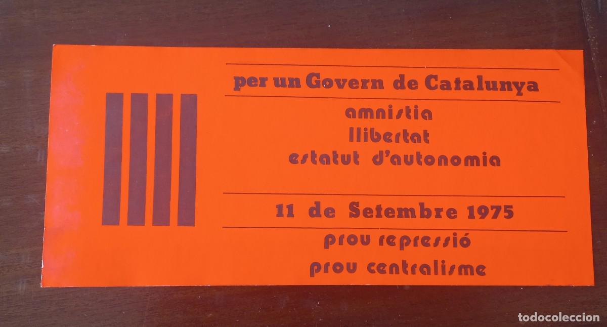 Pegatinas de colecci&oacute;n: Hoja con pegatina politica antigua catalana
