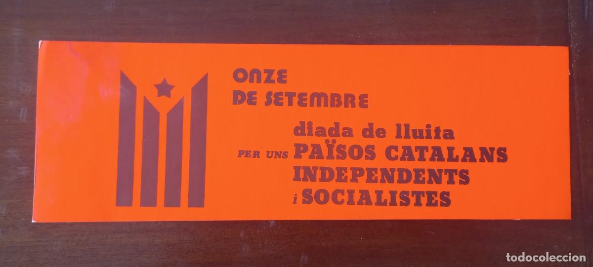 Pegatinas de colecci&oacute;n: Hoja con pegatina politica antigua catalana