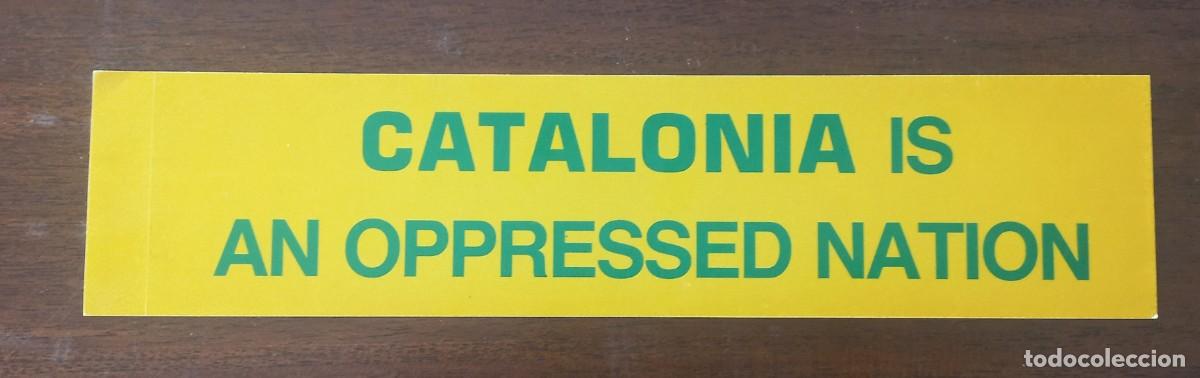 Pegatinas de colecci&oacute;n: Hoja con pegatina politica antigua catalana