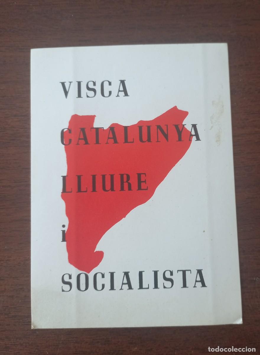 Pegatinas de colecci&oacute;n: Hoja con pegatina politica antigua catalana
