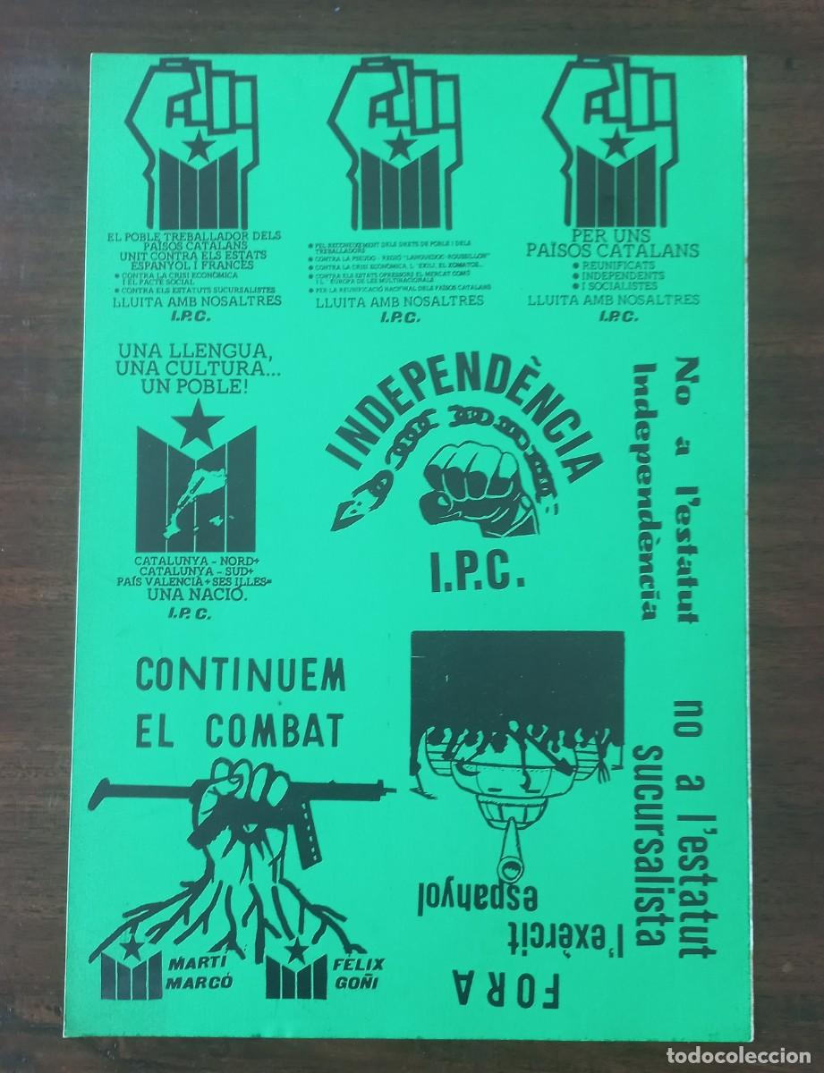 Pegatinas de colecci&oacute;n: Hoja con pegatina politica antigua catalana. Din a 4