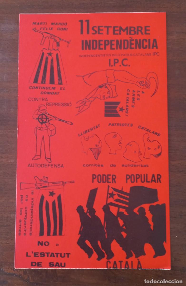 Pegatinas de colecci&oacute;n: Hoja con pegatina politica antigua catalana.