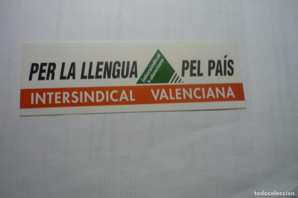 Pegatinas de colecci&oacute;n: pegatina sindical, valenciana.por la lengua