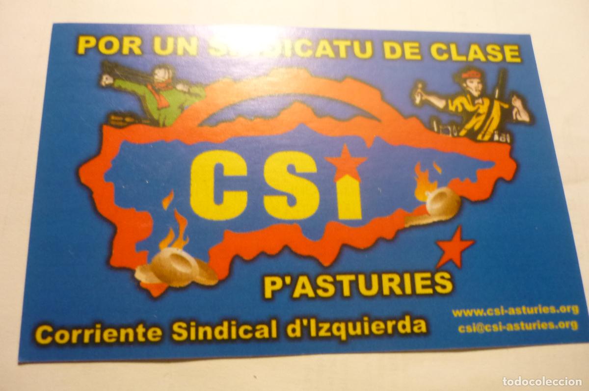 Pegatinas de colecci&oacute;n: pegatina sindical csi asturias
